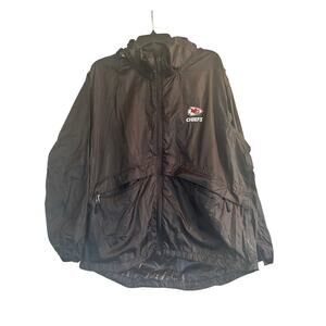 GUC Dunbrooke Adult Kansas City Chiefs Black Windbreaker Hooded Waterproof MED